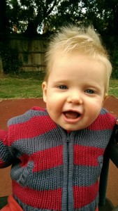 First go on a swing on his own!