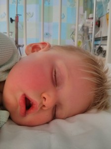 Running a temperature and sleeping off a seizure in hospital